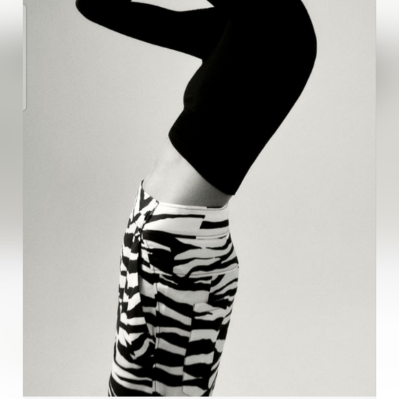 ZARA Limited Edition Animal print Flowy High Waist  pants - Picture 2 of 11